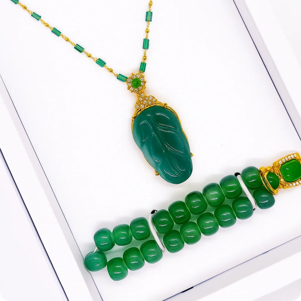 Caja Joyas | Jade Onduly Brazalete y Collar.